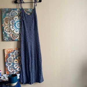 Blue knit jumpsuit